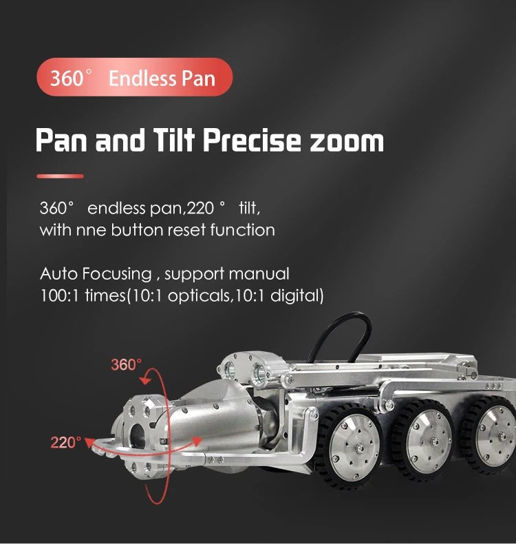 CCTV Sewer Pipe Inspection Camera System with Video Recording DVR