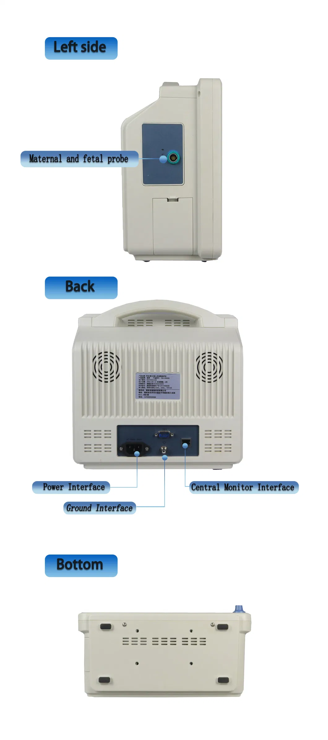 Baby /Maternal Use Light Weight Durable 12.1 Inch Fetal Monitor