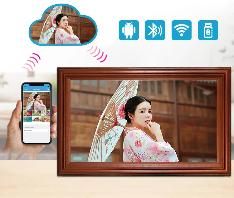 Frame Intelligent Digital Art Museum 21.5 Inch WiFi Digital Photo Frame Android for School Restaurant